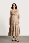 Nom Maternity Emma Tiered Striped During & After Dress In Multi