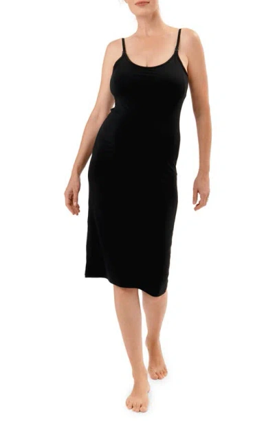 Nom Maternity Feel Good Maternity/nursing Nightgown In Black