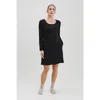Nom Maternity Heart On Your Sleeve Henley Nursing Nightgown In Black