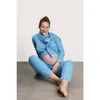 Nom Maternity Heart On My Sleeve Nursing Sweatshirt In Blue
