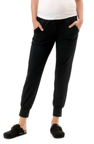 Nom Maternity Soft Maternity Jogger Trousers In Black