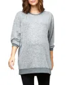 Nom Maternity Jo Nursing Sweatshirt In Gray Hacci