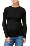 Nom Maternity Liv Long Sleeve Maternity Top In Black