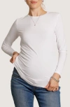 Nom Maternity Liv Long Sleeve Tee In White