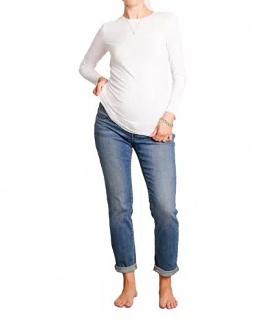 Nom Maternity Liv Long Sleeve Tee In White