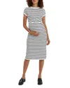 Nom Maternity Lydia Stripe Maternity Dress In Blue Stripe