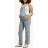 Nom Maternity Mae Maternity Overalls In Light Wash