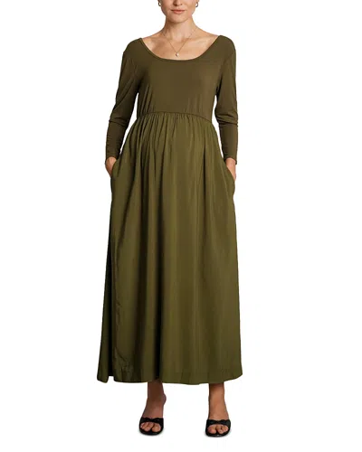 Nom Maternity Maeve Maternity Dress In Moss