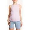 Nom Maternity Maternity Racerback Tank In Lavender
