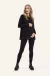 Nom Maternity Nicolette Boatneck Tee In Black