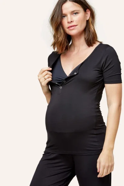 Nom Maternity Rhys Pj Tee In Black