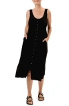 NOM MATERNITY RIB MATERNITY/NURSING MIDI DRESS