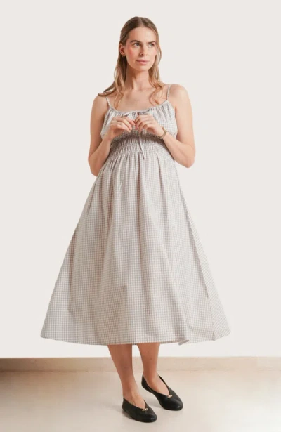 Nom Maternity Roma Maternity & Nursing Dress In Gray