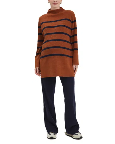 NOM MATERNITY SARABETH STRIPED NURSING SWEATER