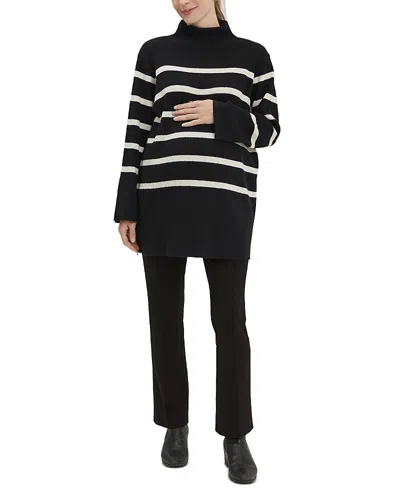 Nom Maternity Sarabeth Stripe Tunic Sweater In Oxford
