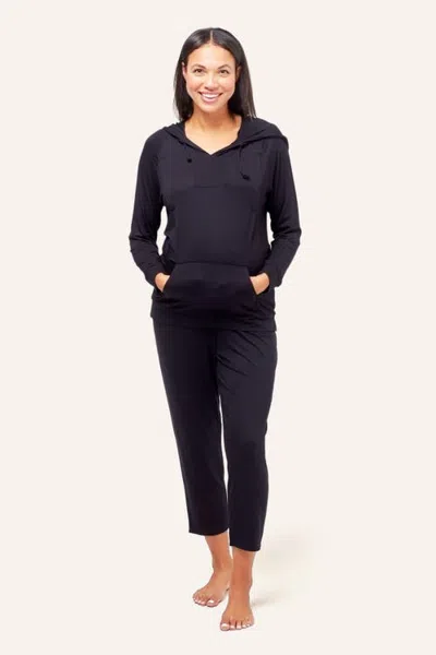 Nom Maternity Simone Maternity & Nursing Soft Hoodie In Blue
