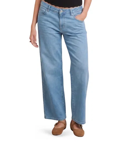 Nom Maternity Slouch Under The Belly Boyfriend Jeans In Light Blue