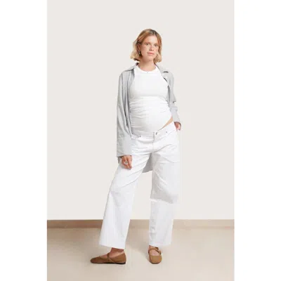 Nom Maternity Slouch Under The Belly Denim In White