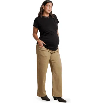 Nom Maternity Slouch Under-bump Maternity Boyfriend Jeans In Neutral