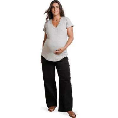 Nom Maternity Slouch Under-bump Maternity Boyfriend Jeans In Black