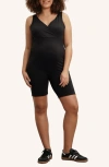 Nom Maternity Stretch Romper In Black