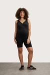 Nom Maternity Stretch Romper In Black