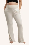 Nom Maternity Supersoft Rib Wide Leg Maternity Pants In Cream