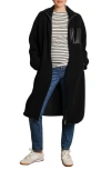 Nom Maternity Teddi Faux Shearling Maternity Coat In Black