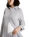 Nom Maternity The Everyday Gauze Maternity Button-up Shirt In Striped