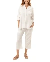 Nom Maternity The Everyday Gauze Maternity Button-up Shirt In White