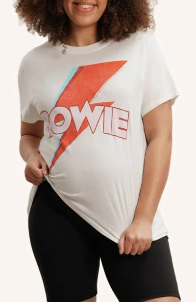 Nom Maternity The Groove Maternity Graphic T-shirt In Bowie/white