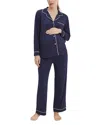Nom Maternity The Heart On My Sleeve Pajama Set In Navy