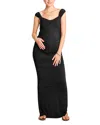 Nom Maternity Zoey Maternity Maxi Dress In Black