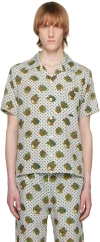 Noma T.d. Blue Summer Shirt In Baskets - Gray