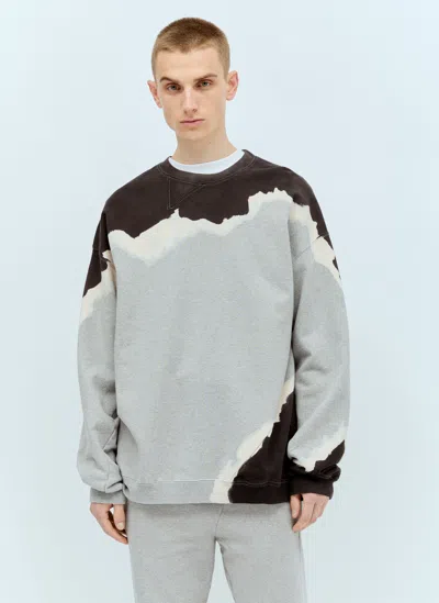 Noma T.d. Hand-dyed Twist Sweatshirt In Grey