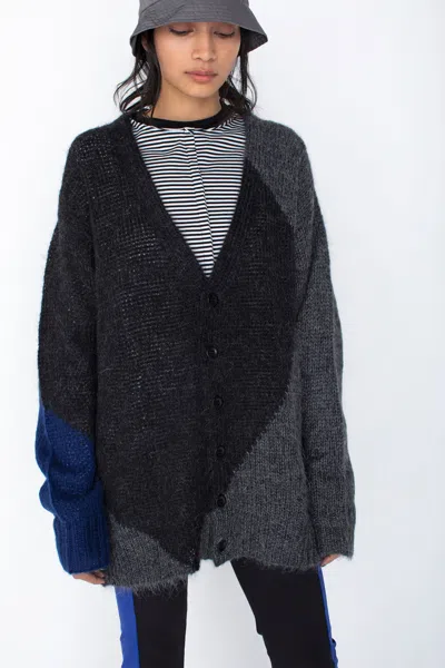 Noma T.d. Hand Knitted Mohair Cardigan In Black