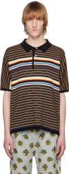 Noma T.d. Multicolor Stripe Polo In Yellow