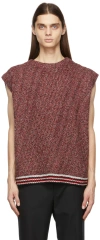 Noma T.d. Red Cable Knit Twisted Vest In Red