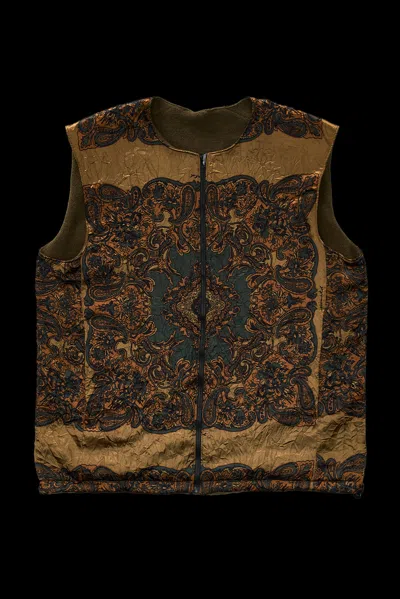 Noma T.d. Reversible Wrinkled Vest In Brown