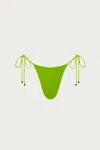 Nomad Tribe Swim Diana String Bikini Bottoms In Mineral Green In Green