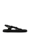 Nomadic State Of Mind Rope Flat Sole Open Toe Sandals In Black  