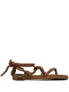 Nomadic State Of Mind Romano Rope Flat Sandals In Brown