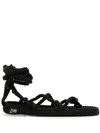 Nomadic State Of Mind Black Rope Romano Low Sandals In Black