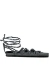 Nomadic State Of Mind Rope-lace Sandals In Gray