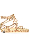 Nomadic State Of Mind Rope-tie Flat Sandals In Neutral