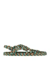 Nomadic State Of Mind Two Tone Rope Slingback Sandals In Green