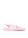 Nomadic State Of Mind Rope Flat Sole Open Toe Sandals In Pink