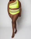 Nomads Bay Bikini Bottom - Plus In Lime Cacti In Green