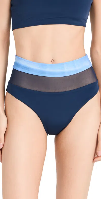 Nomads Bay Bikini Bottoms Ii Passport Blue + Agua Print In Passport Blue+ Agua Print