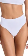 Nomads Current Bikini Bottoms Ii In White Rib Knit